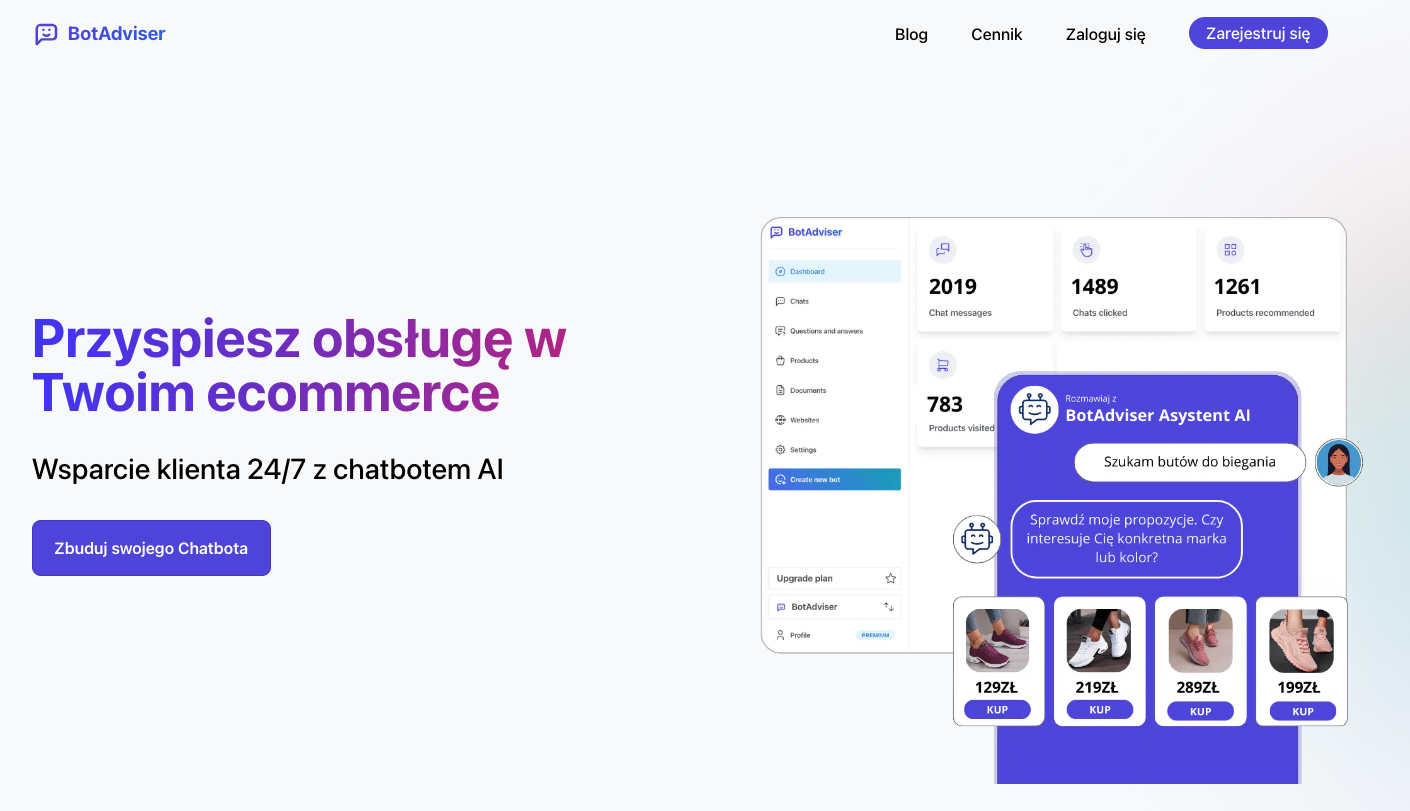 BotAdviser - sztuczna inteligencja jako obsługa klienta w e-commerce